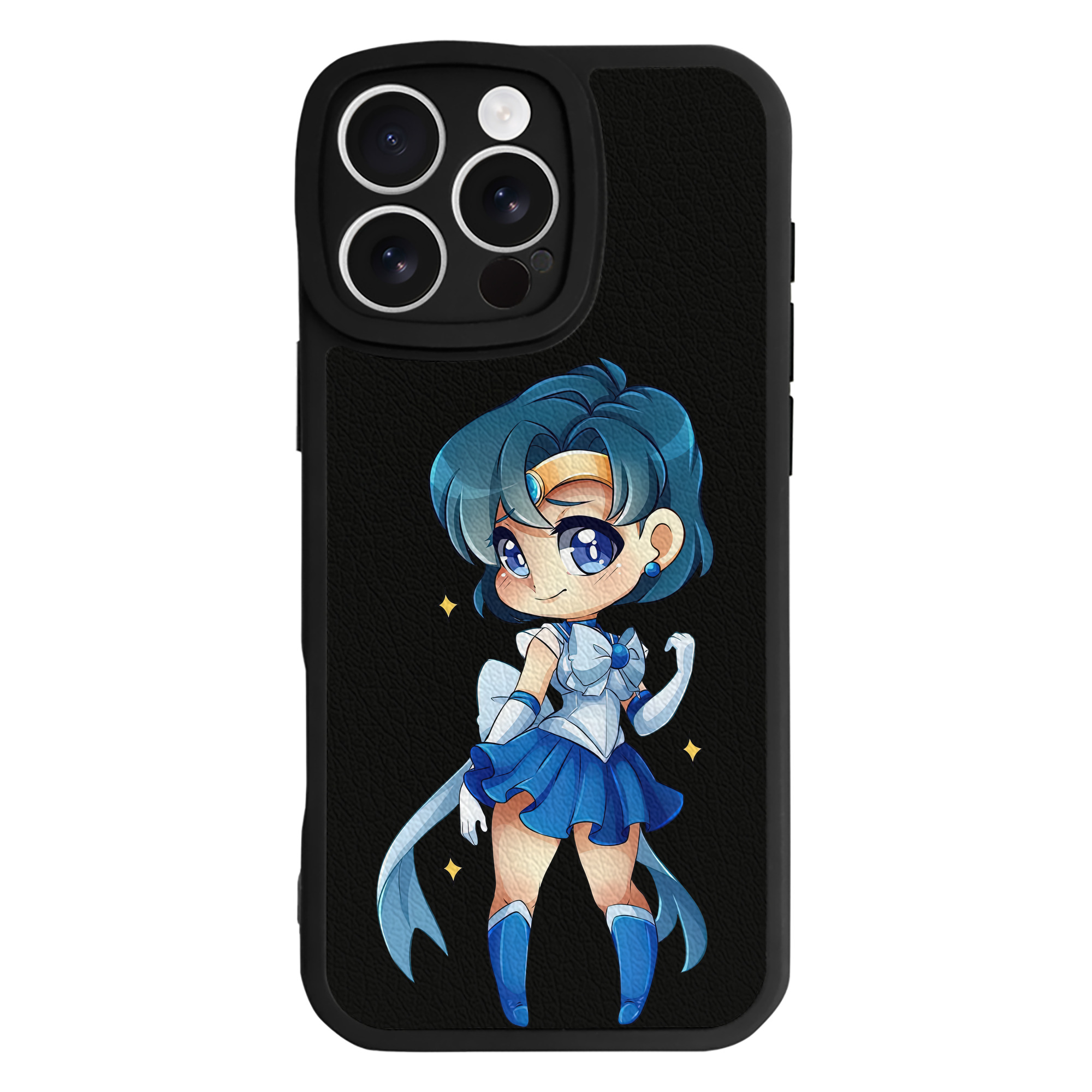 （画像用） 美少女戦士セーラームーン 水野 亜美 みずの あみ Sailor Moon Mizuno Ami 【iPhone 16シリーズ対応】シリコンスマホケース（レザー調） 材質：シリコン